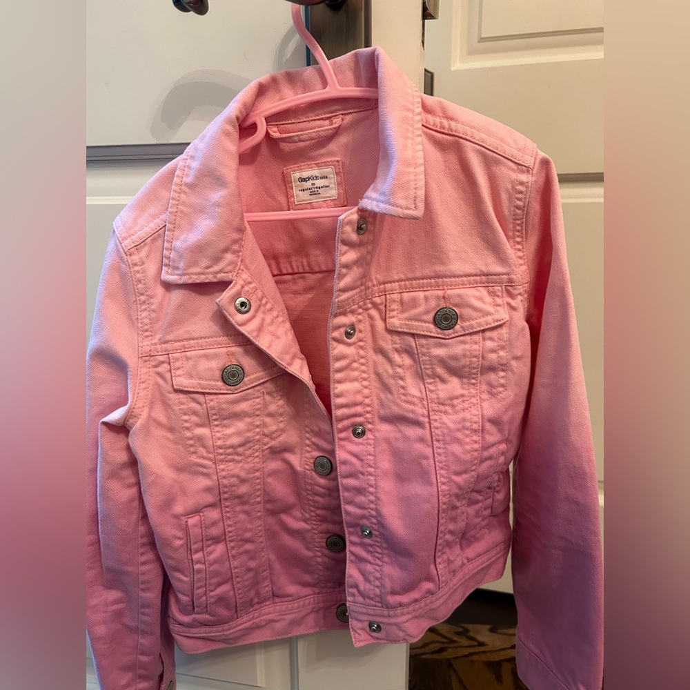 Ombré pink denim jean jacket